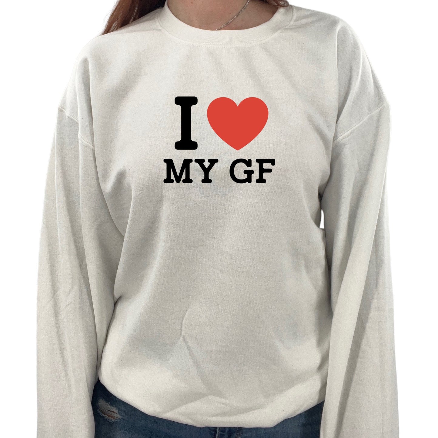 Y2K I Love My Girlfriend Gf Sweatshirt Crewneck Shirt