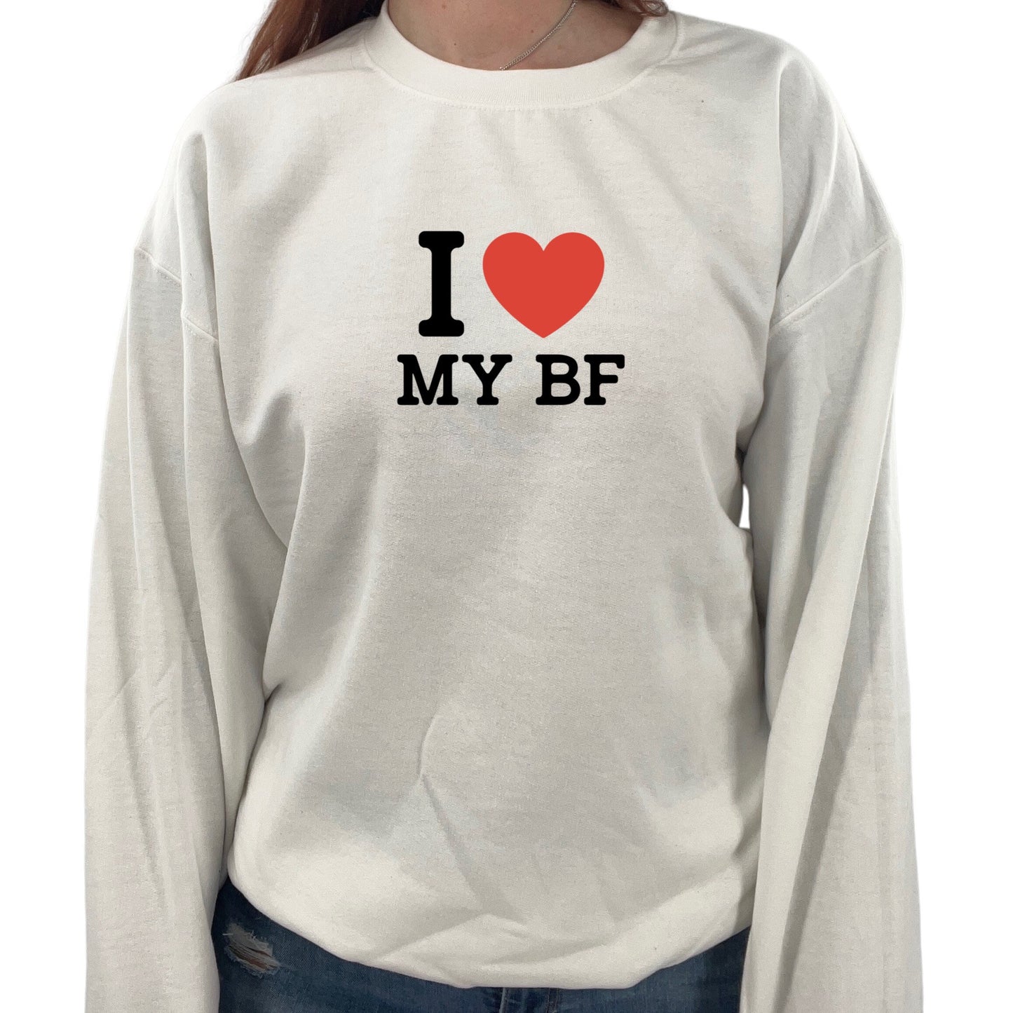 Y2K I Love My Boyfriend Bf Sweatshirt Crewneck Shirt