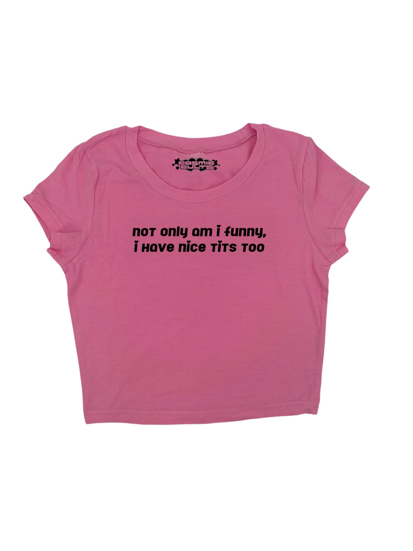 Y2K not only am I funny… baby tee crop top