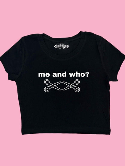 Me And Who Pride LGBTQ Coquette Clothing, Coquette Top, Y2k Baby Tee, Funny gift, Y2K Crop Top shirt
