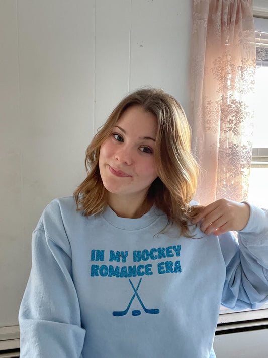 Y2K In My Hockey Romance Era Crewneck top Cute Sweatshirt Top | Graphic Top | Gift For Her | Y2K Tee | Y2K Hoodie | Gift for friend
