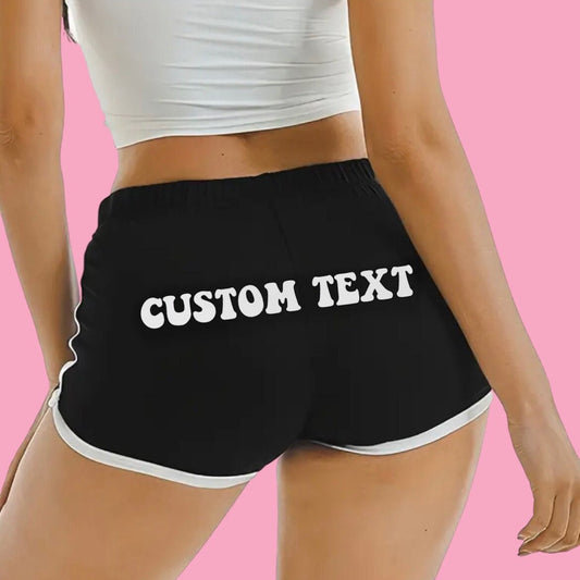 Custom Y2K Text Dolphin Shorts | Custom Dolphin Shorts | Y2K Shorts | Cute Shorts | Funny Shorts | Y2K Shorts | Lounge Shorts