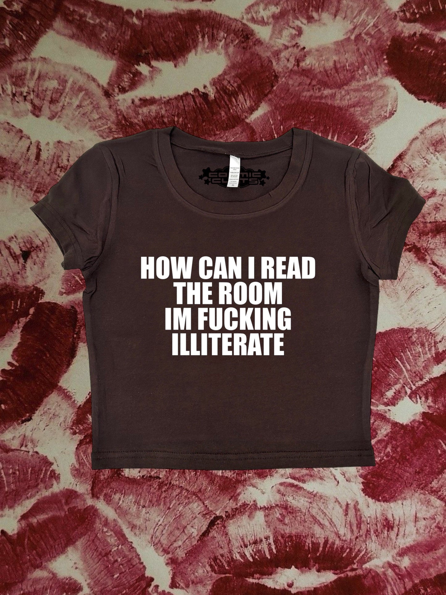 How Can I Read The Room I’m F*cking Illiterate Coquette Clothing, Coquette Top, Y2k Baby Tee, Funny gift, Y2K Crop Top shirt