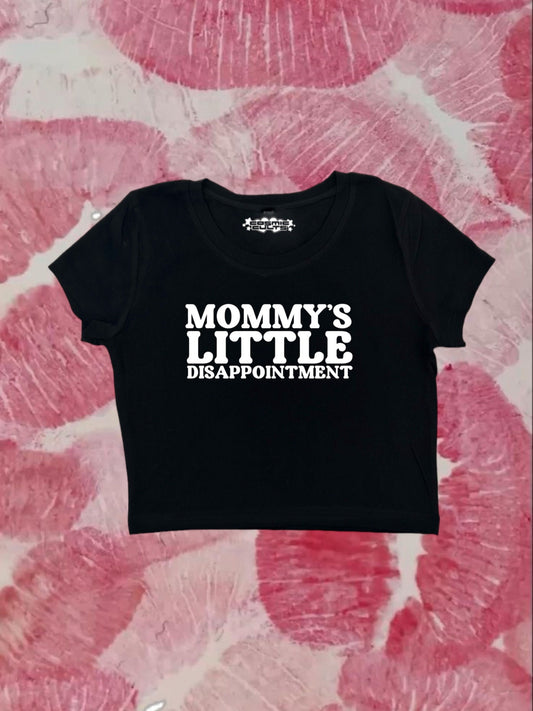 Mommy’s Little Disappointment Coquette Clothing, Coquette Top, Y2k Baby Tee, Funny gift, Y2K Crop Top shirt