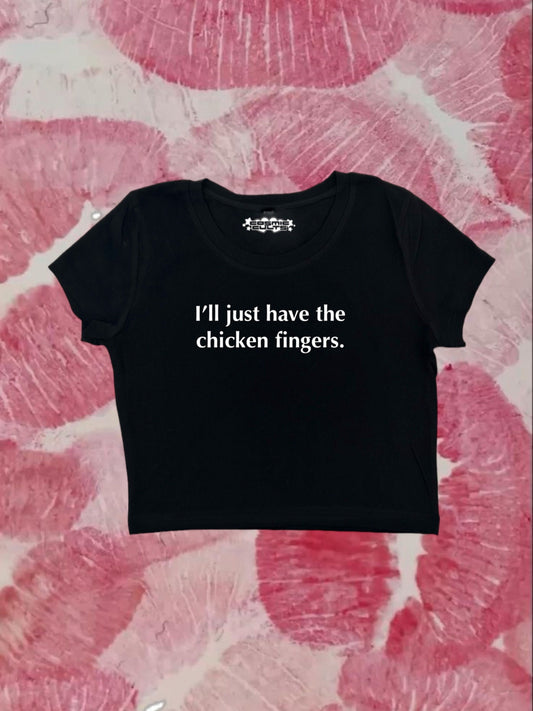I’ll Just Have The Chicken Fingers Coquette Clothing, Coquette Top, Y2k Baby Tee, Funny gift, Y2K Crop Top shirt