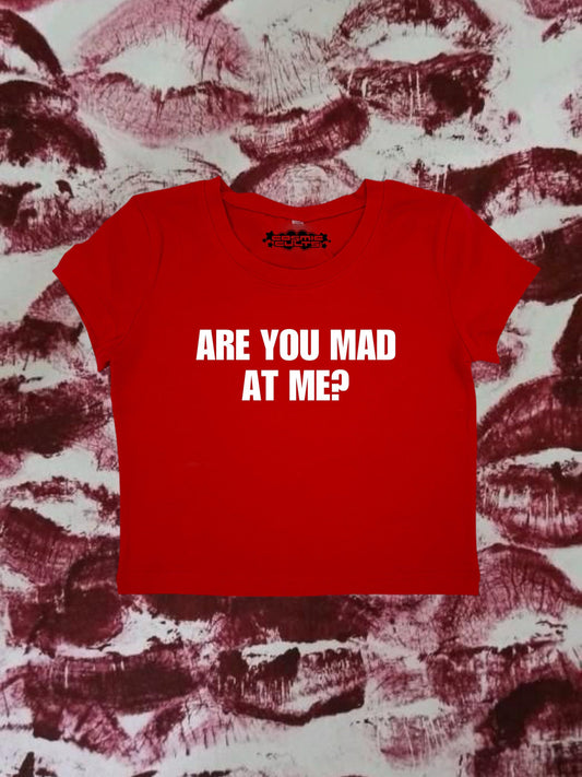 Are You Mad At Me Coquette Clothing, Coquette Top, Y2k Baby Tee, Funny gift, Y2K Crop Top shirt