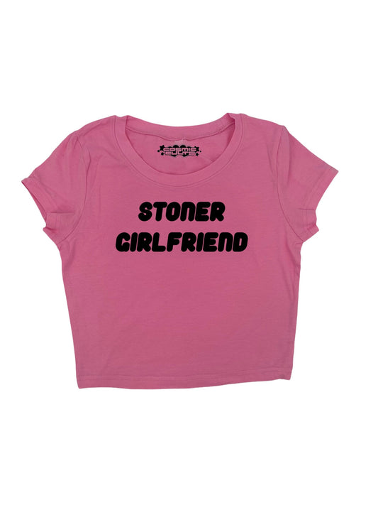 Y2K Stoner Girlfriend baby tee crop top