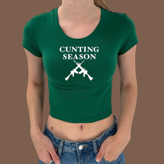 Cunting Season Y2K crop top baby tee shirt