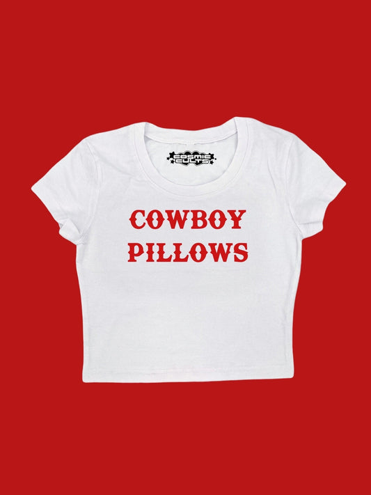 Cowboy Pillows Y2K crop top tee shirt